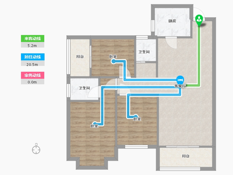 湖南省-常德市-致远·东城御府-81.09-户型库-动静线