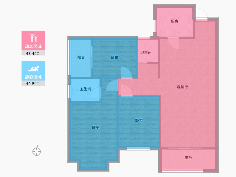 湖南省-常德市-致远·东城御府-81.09-户型库-动静分区