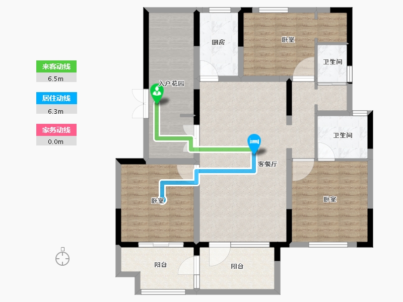 山东省-德州市-盛信·东城茗筑-112.00-户型库-动静线