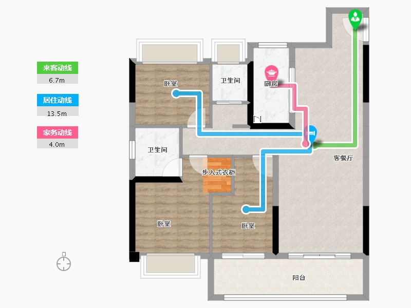 湖北省-荆州市-荆州碧桂园央玺-92.42-户型库-动静线