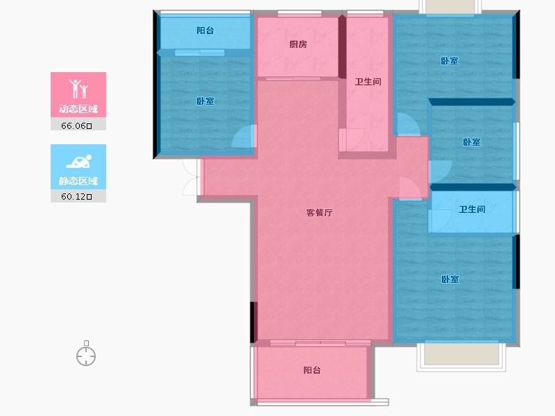 湖北省-十堰市-芳林雅苑•翡翠郡-112.88-户型库-动静分区