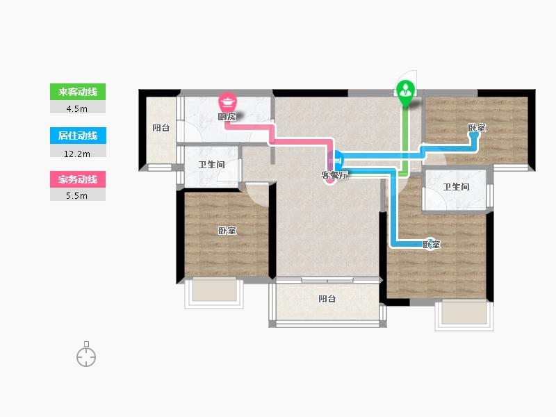 湖北省-襄阳市-襄投锦程-73.24-户型库-动静线