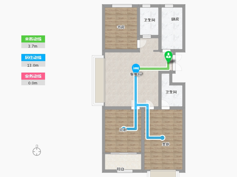 山东省-潍坊市-恒信金色阳光-80.80-户型库-动静线