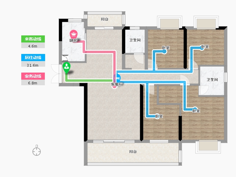 湖北省-宜昌市-佳境天城三期-118.00-户型库-动静线