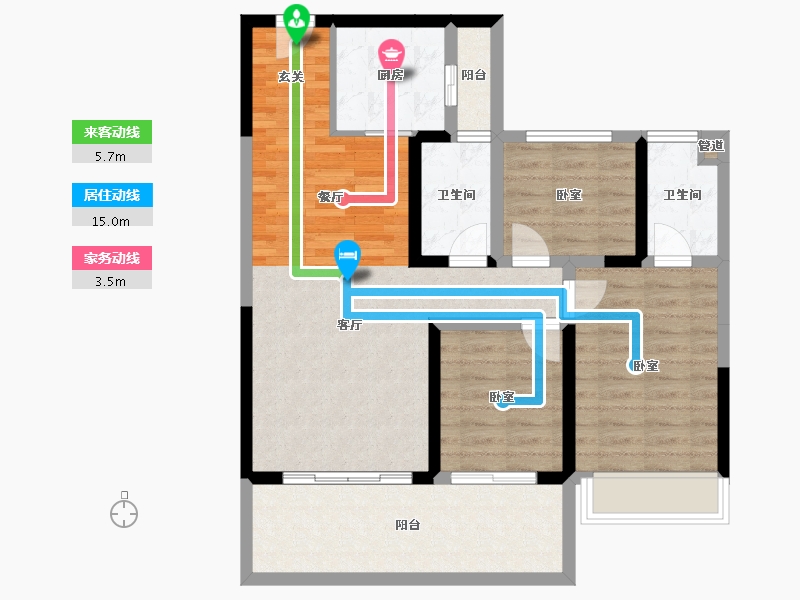 湖南省-衡阳市-金钟君悦城-85.61-户型库-动静线