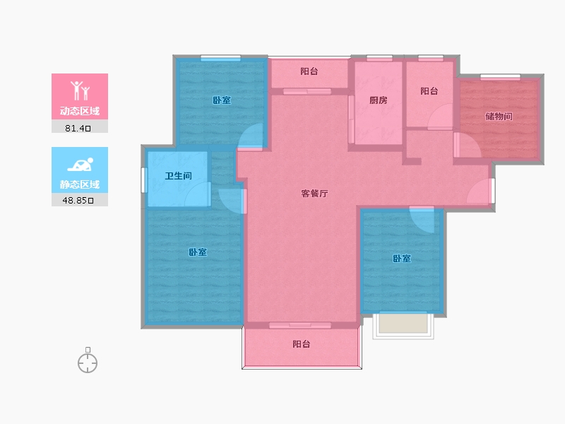 河南省-许昌市-广杰龙湖华庭-117.31-户型库-动静分区