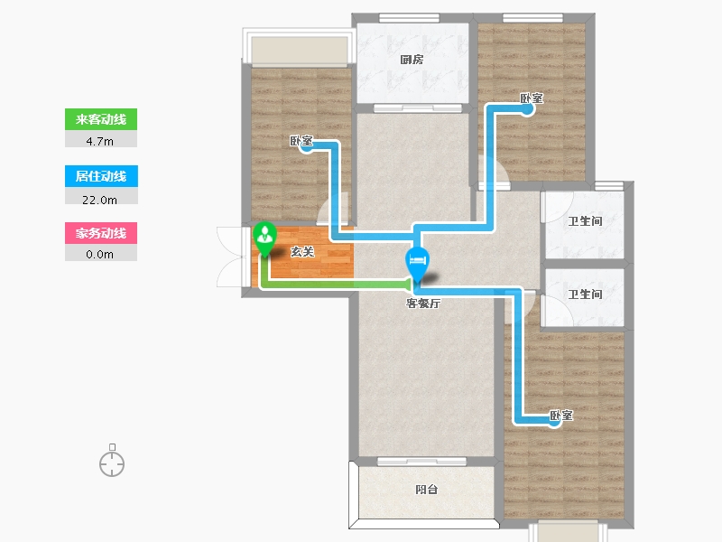 河南省-许昌市-山峰唐宁湾-106.40-户型库-动静线