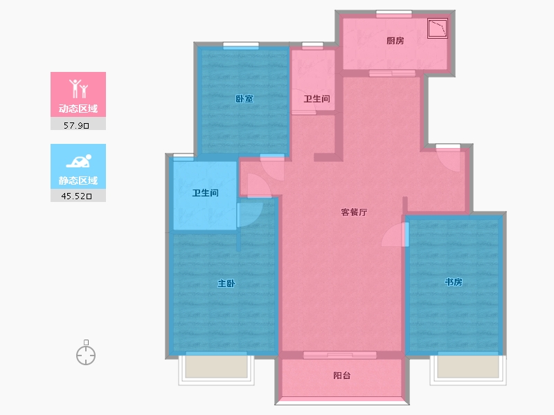 山东省-济南市-中建锦绣首府-91.77-户型库-动静分区