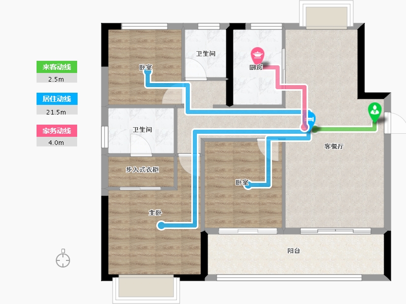 江西省-上饶市-信江·林溪府-87.99-户型库-动静线