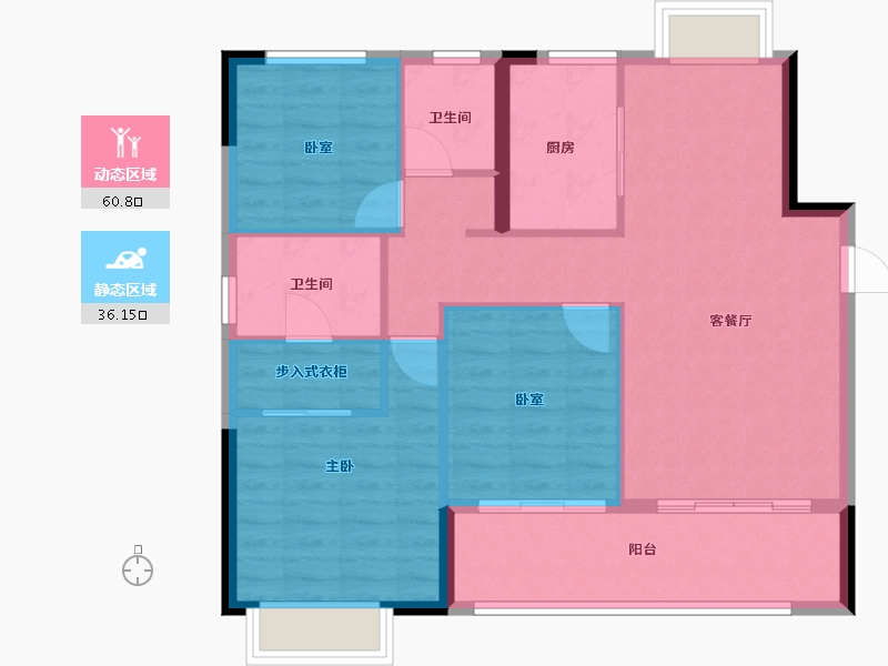 江西省-上饶市-信江·林溪府-87.99-户型库-动静分区