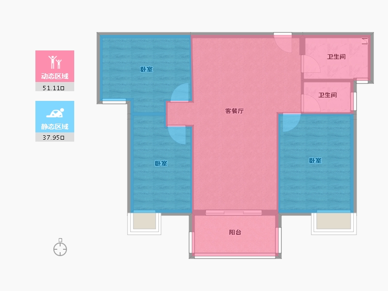 湖北省-黄冈市-红安盛安新都-81.31-户型库-动静分区