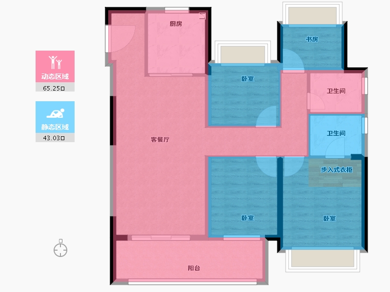 湖北省-荆州市-中梁首府-97.00-户型库-动静分区