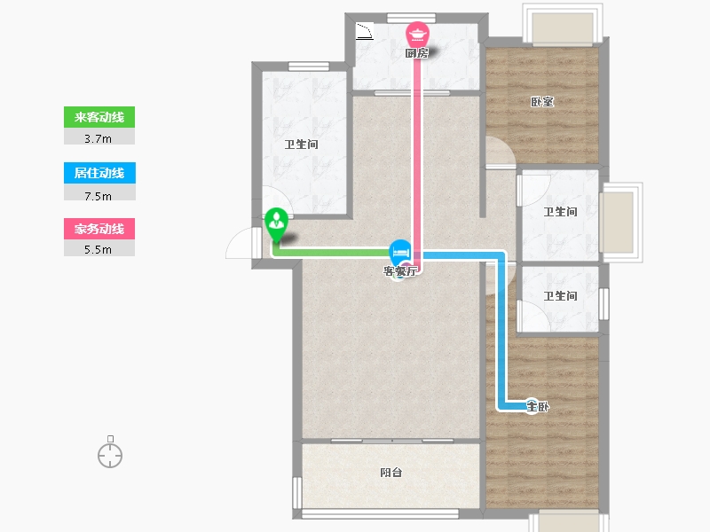 湖北省-黄冈市-红安盛安新都-86.92-户型库-动静线