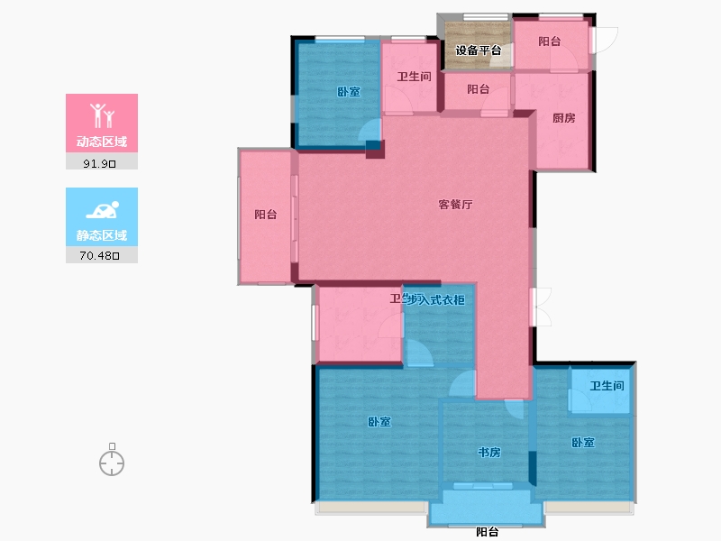 浙江省-宁波市-保利滨湖天地-152.00-户型库-动静分区