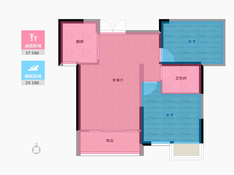 湖北省-襄阳市-襄投锦程-51.24-户型库-动静分区