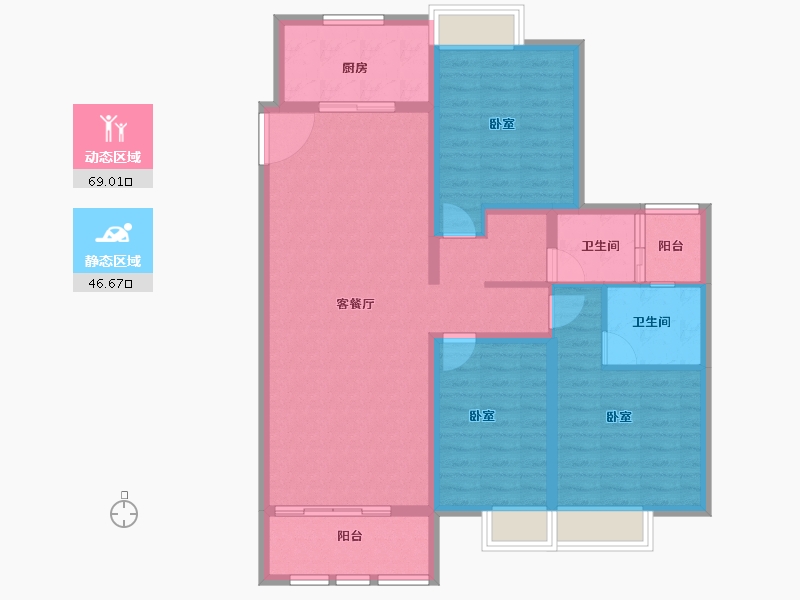 河南省-南阳市-东郡华府-103.74-户型库-动静分区