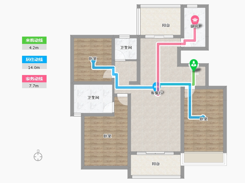 湖北省-襄阳市-冠通・水云墅-101.01-户型库-动静线