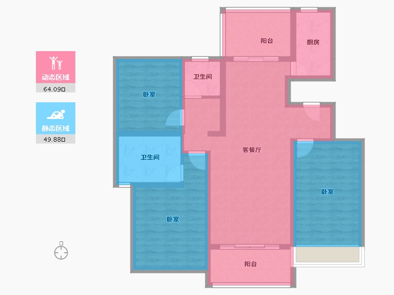 湖北省-襄阳市-冠通・水云墅-101.01-户型库-动静分区