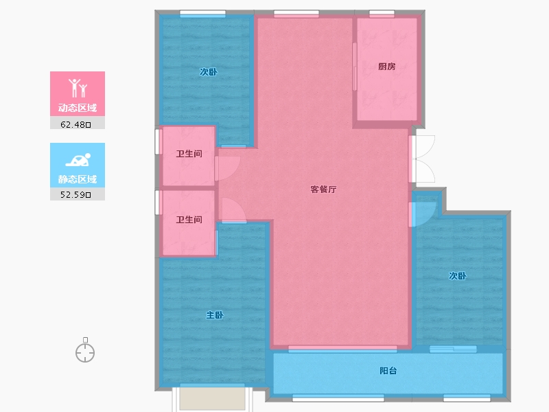 山东省-潍坊市-恒信凤栖桃源-104.48-户型库-动静分区