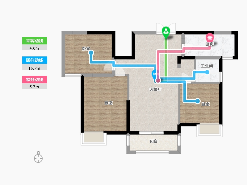 湖北省-武汉市-地铁盛观尚城-82.21-户型库-动静线