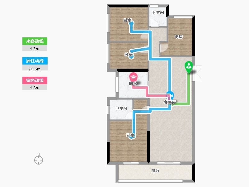 河南省-郑州市-美盛教育港湾-110.00-户型库-动静线