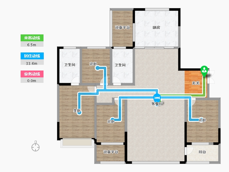 山东省-淄博市-橡树黄金城-153.00-户型库-动静线