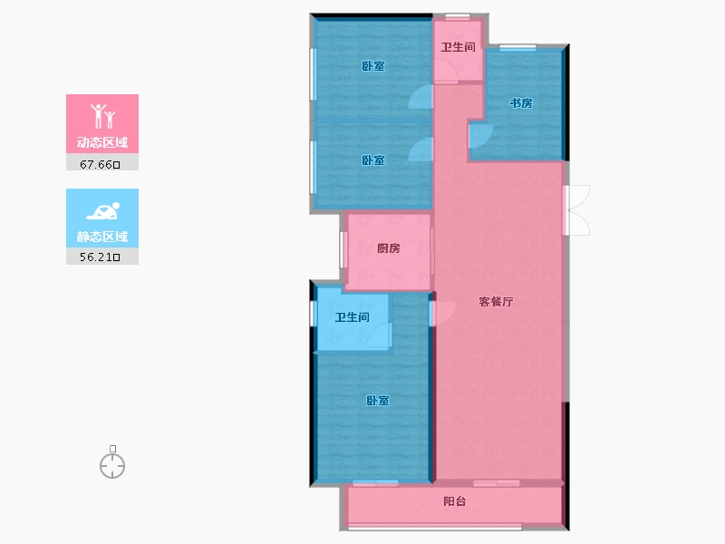 河南省-郑州市-美盛教育港湾-112.82-户型库-动静分区