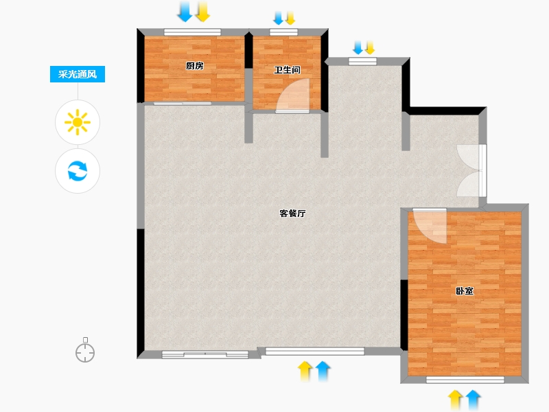 河南省-郑州市-中原融创文旅城-119.00-户型库-采光通风