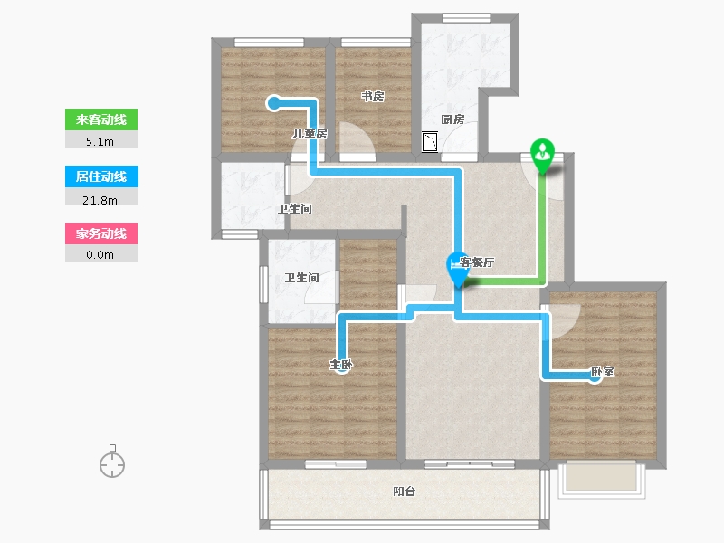 江苏省-宿迁市-朗诗玲珑郡-115.00-户型库-动静线