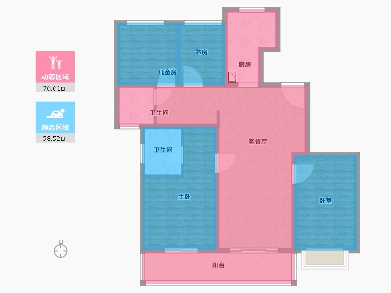 江苏省-宿迁市-朗诗玲珑郡-115.00-户型库-动静分区