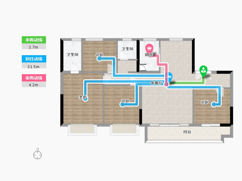 山东省-济南市-鑫都紫宸府-114.61-户型库-动静线