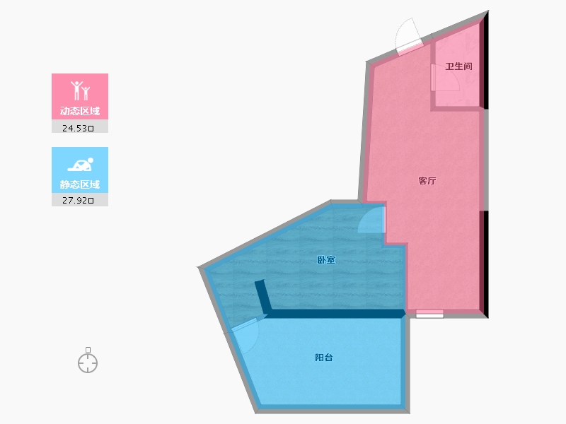 湖南省-株洲市-学府港湾二期-46.57-户型库-动静分区