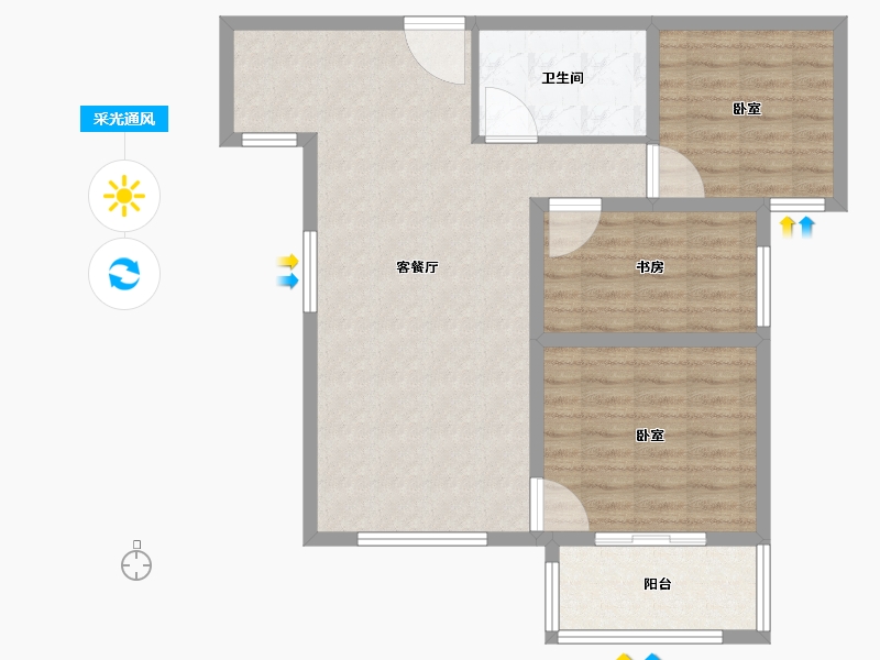 河南省-开封市-通许法郡-84.00-户型库-采光通风