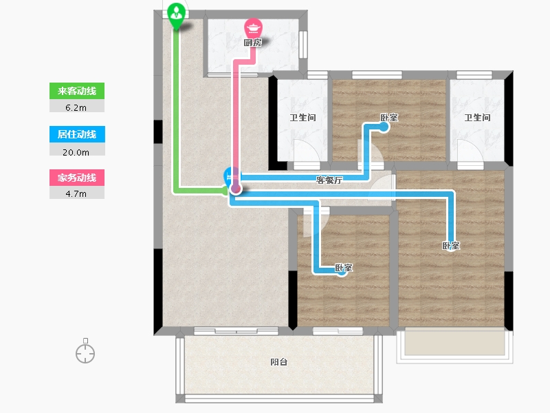 湖北省-宜昌市-公园大观-88.15-户型库-动静线