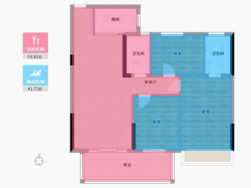 湖北省-宜昌市-公园大观-88.15-户型库-动静分区