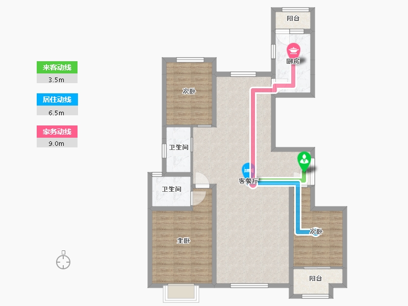 山东省-潍坊市-城投奥文公馆-103.41-户型库-动静线