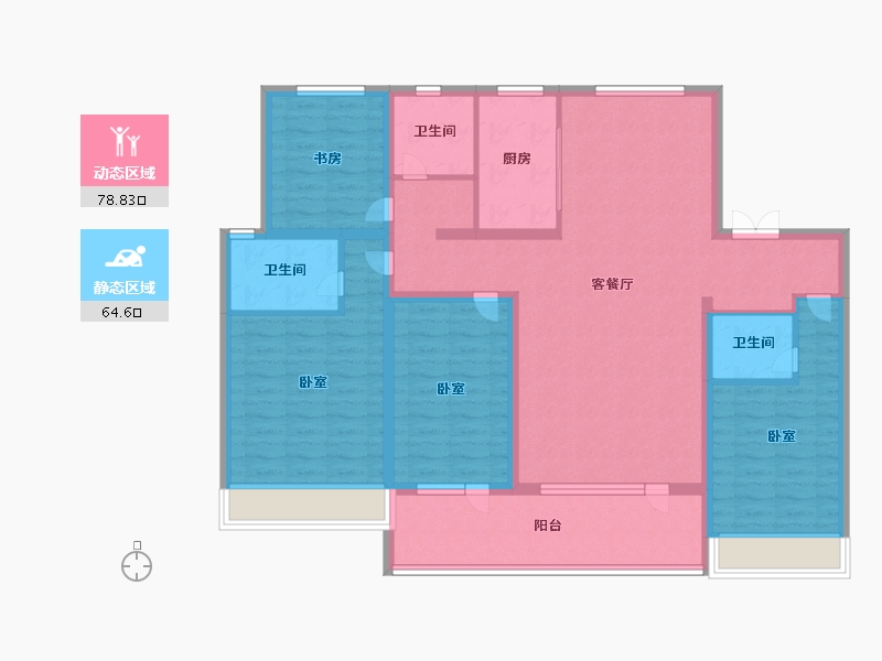 山东省-济宁市-九巨龙·龙城华府-128.00-户型库-动静分区