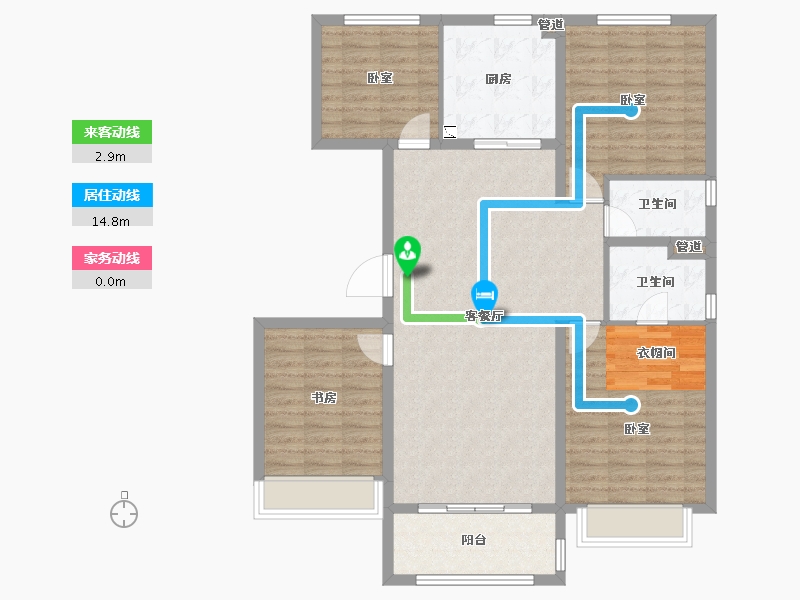 河南省-郑州市-碧桂园凤凰湾-114.00-户型库-动静线