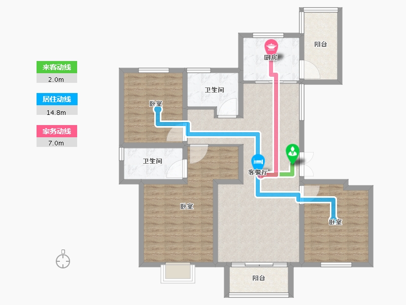 河南省-开封市-通许鸿海国际龙府-110.43-户型库-动静线