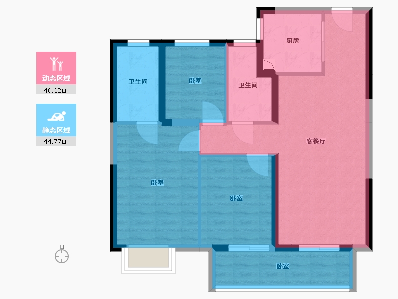 湖北省-武汉市-中建壹品澜庭-75.58-户型库-动静分区