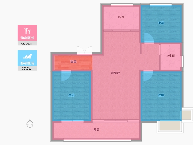 山东省-淄博市-天煜风华-82.27-户型库-动静分区