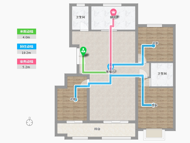 山东省-潍坊市-恒信凤栖桃源-103.63-户型库-动静线