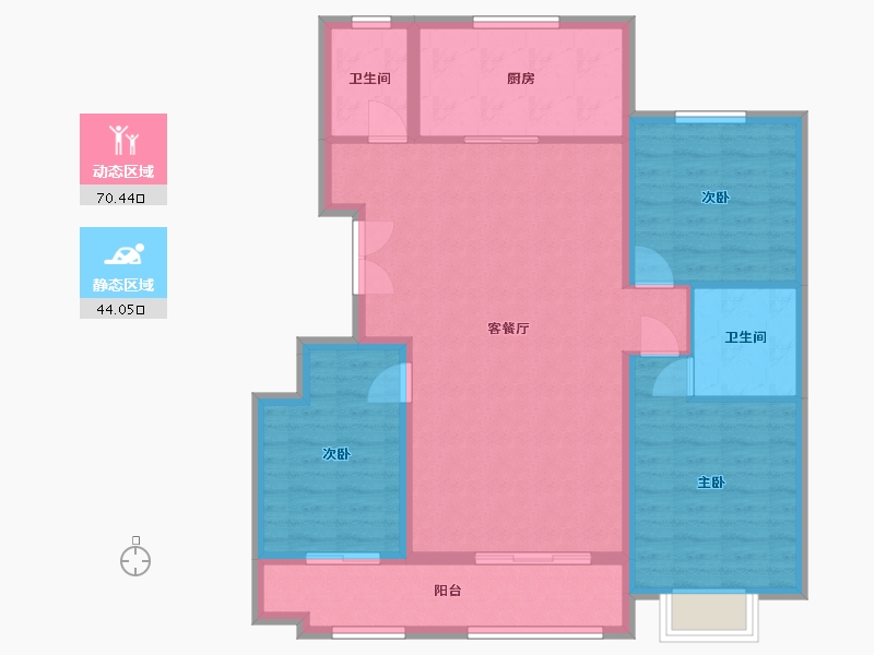 山东省-潍坊市-恒信凤栖桃源-103.63-户型库-动静分区