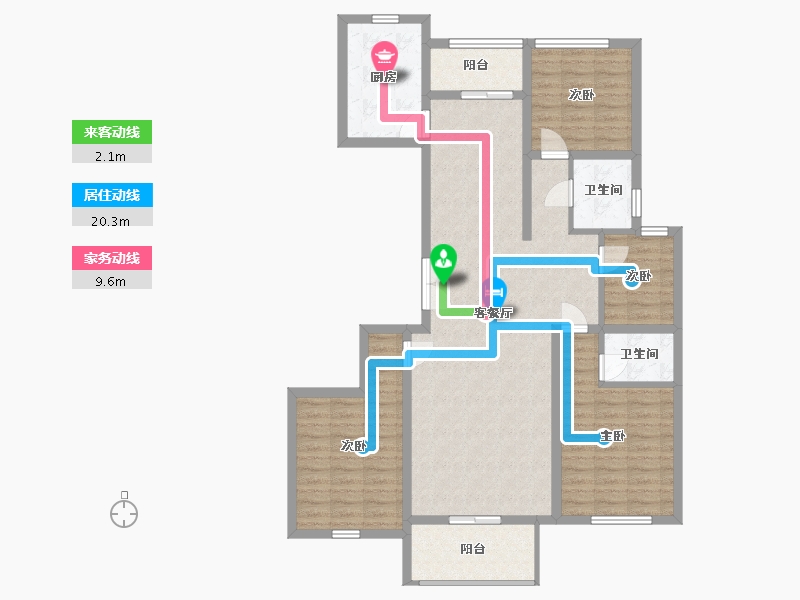 山东省-临沂市-万图·水岸经典-113.34-户型库-动静线