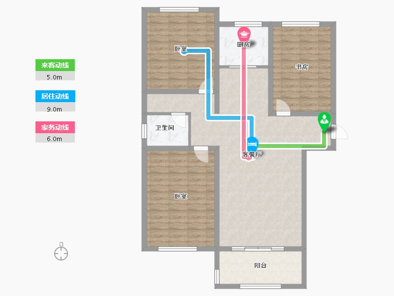 山东省-济宁市-龙翔御书坊-107.00-户型库-动静线