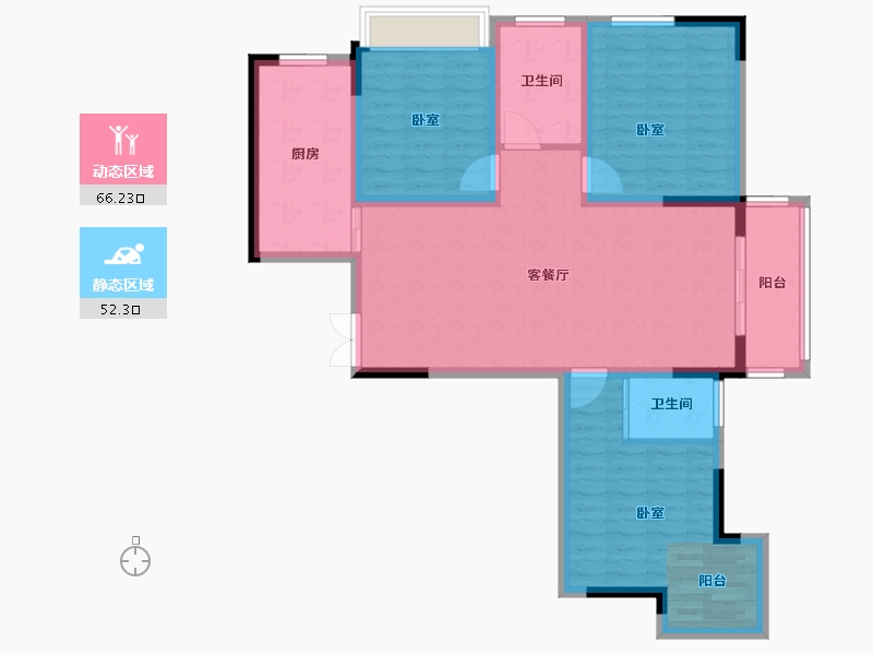 河南省-郑州市-志强理想名城-106.33-户型库-动静分区