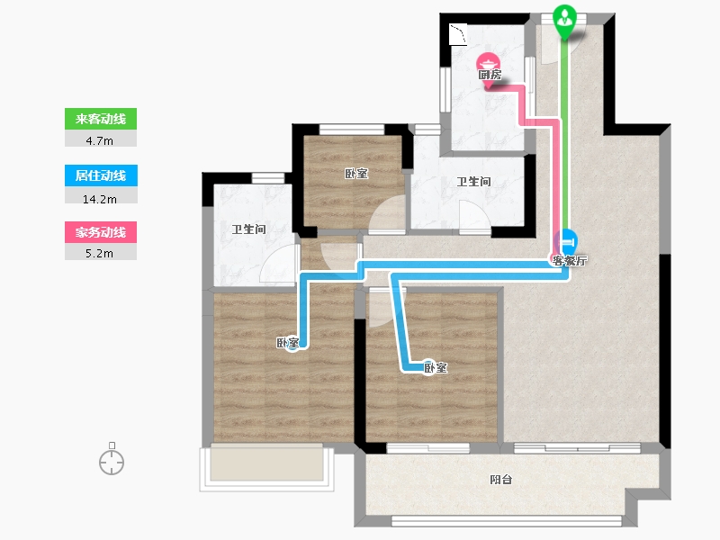 浙江省-绍兴市-新昌碧桂园珺悦-78.00-户型库-动静线