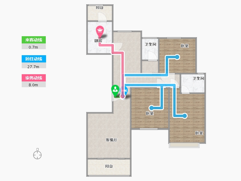 河南省-信阳市-日出东方·卓悦-113.38-户型库-动静线