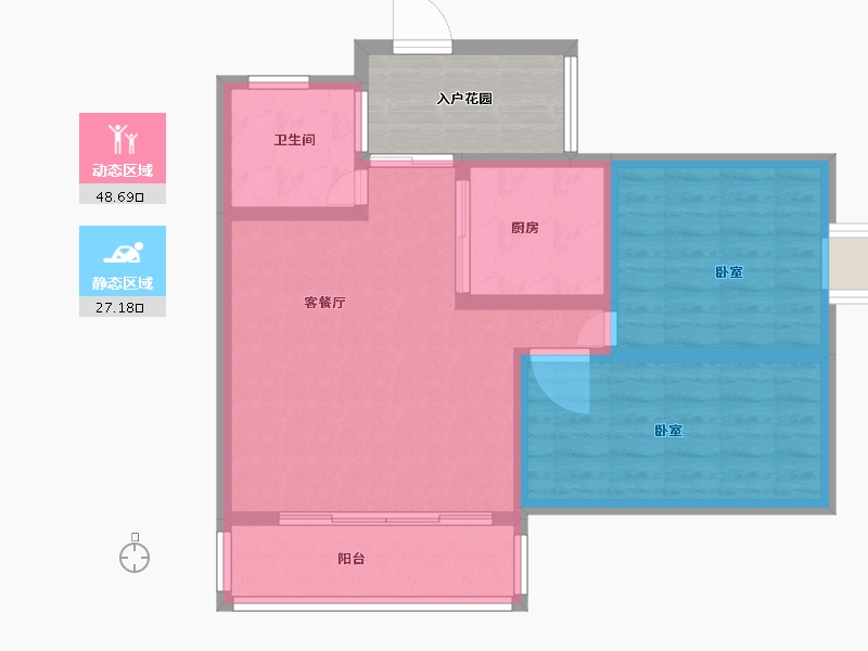 湖北省-黄冈市-金泰时代-73.97-户型库-动静分区