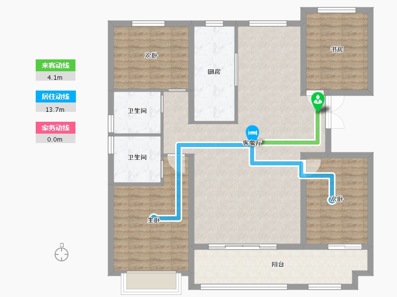 山东省-潍坊市-恒信凤栖桃源-118.51-户型库-动静线